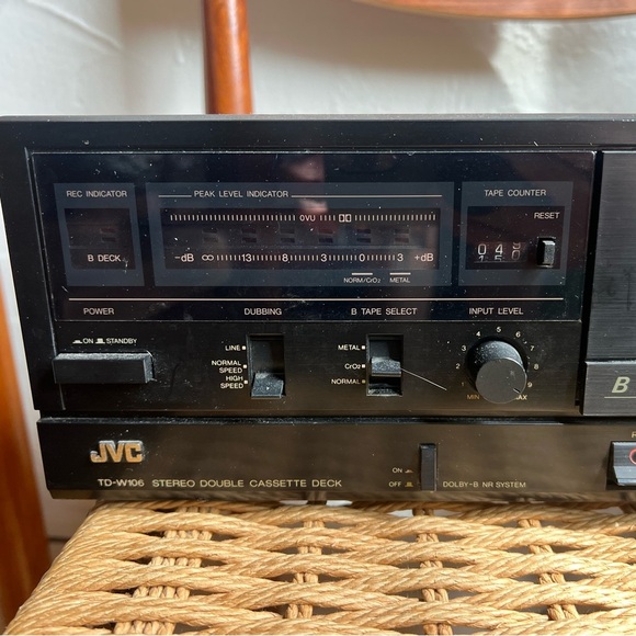 Vintage JVC TD-W106 Stereo Double Cassette Deck Dual Tape Player Recorder Audio - Picture 6 of 8